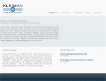 Tablet Screenshot of kleimaninternational.com